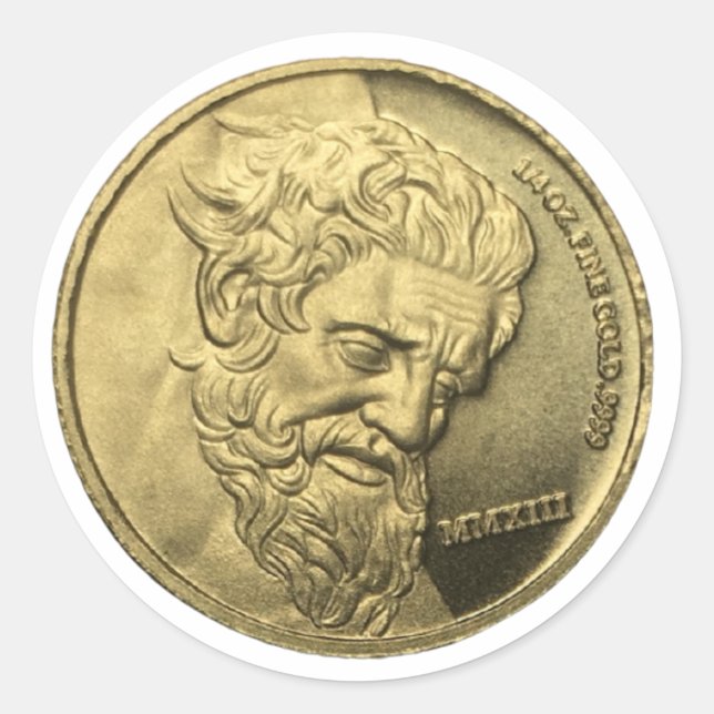 Sticker Rond Give Me the Gold (Devant)