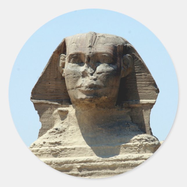 Sticker Rond giza grand sphinx (Devant)
