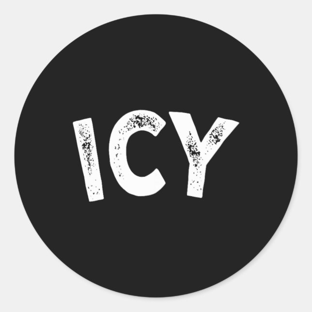 Sticker Rond Glacé (Devant)