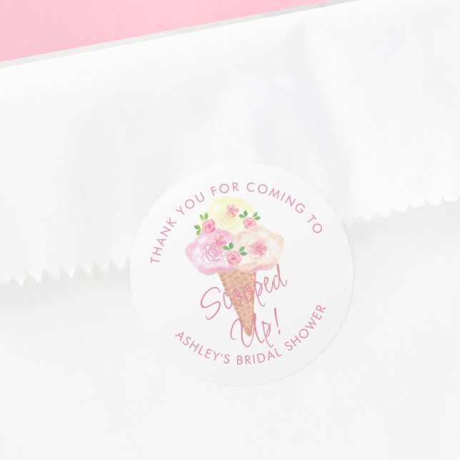 Sticker Rond Glace à la cuillère Mariage sur mesure (Créateur téléchargé)
