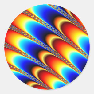 Sticker Rond Glace - Art Fractal