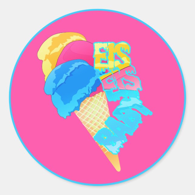 Sticker Rond Glace bébé (Devant)