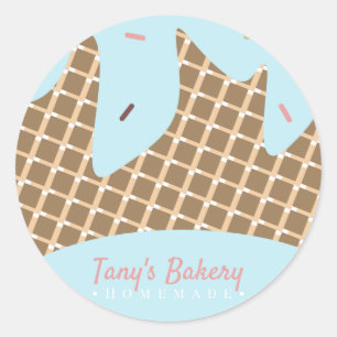 Sticker Rond Glace de Cake Pop Pâtisserie Maison Sucreries Boul