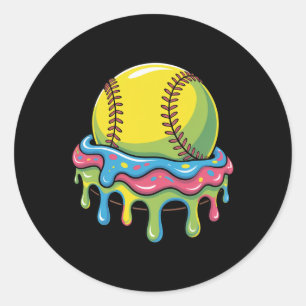 Sticker Rond Glace de style Softll Drip pour filles et femmes e