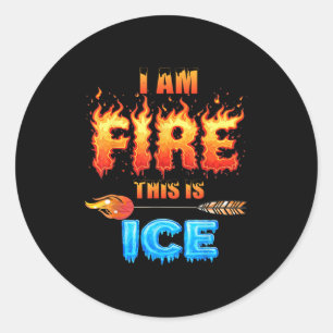 Sticker Rond Glace Drôle C'Est Un Costume De Feu Halloween Fami