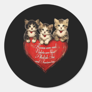 Sticker Rond Glace maintenant abolir la glace mignon chat mème