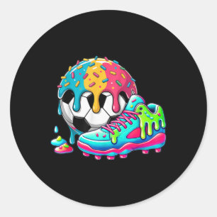 Sticker Rond Glace qui coule pour garçons filles enfants Footba