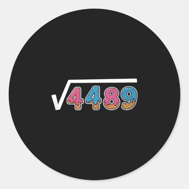 Sticker Rond Glace Six Sept Drip Cool Meme 67 Drôle Carré (Devant)