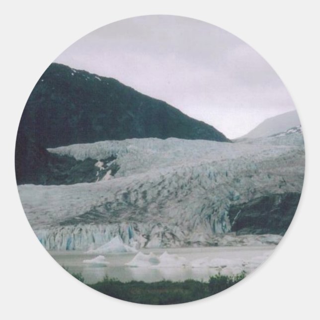 Sticker Rond Glacier de l'Alaska (Devant)