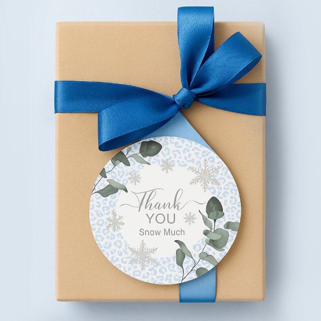 Sticker Rond Glacier Leopard Print Pattern (Créateur téléchargé)