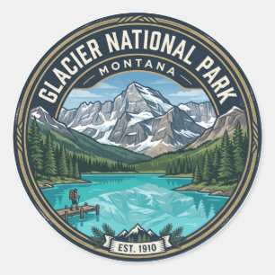 Sticker Rond Glacier National Park Montana