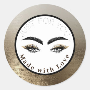 Sticker Rond Glam Gold Lashes Yeux maquillage