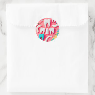 Sticker Rond Glam Tooth
