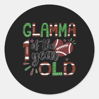 Sticker Rond Glamma De Football 1 An 1Er An Down Bi