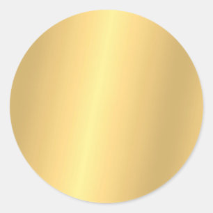 Sticker Rond Glamor Blank Modèle Élégant Faux Gold Creative