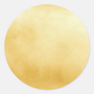 Sticker Rond Glamor Gold Faux Metallic
