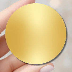 Sticker Rond Glamour Chic Élégant Faux Or Modèle Vierge 