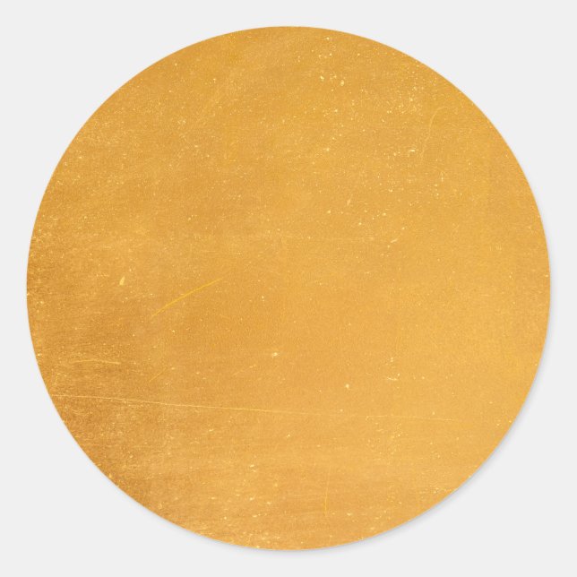 Sticker Rond Glamour Élégant Luxe Faux Or  (Devant)