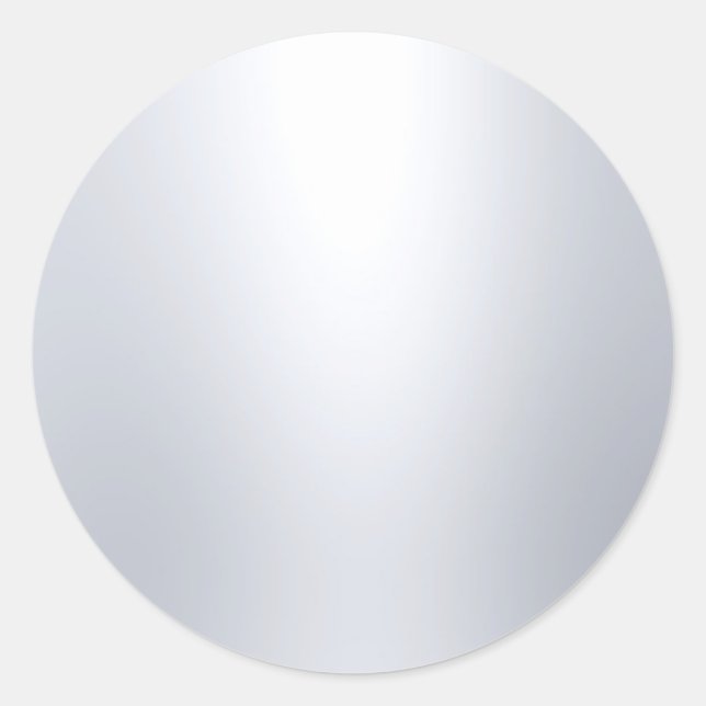 Sticker Rond Glamour Faux Argent Modèle Vierge Élégant Cool (Devant)