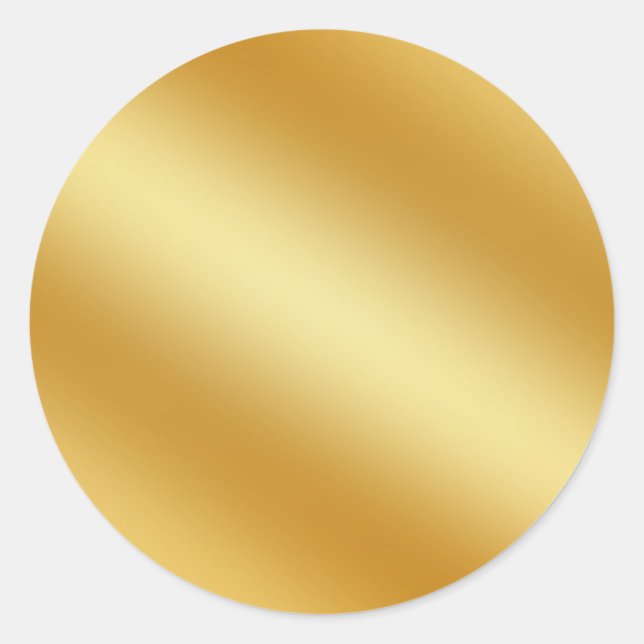 Sticker Rond Glamour Faux Or Modèle Vierge Élégant Chic Classe (Devant)
