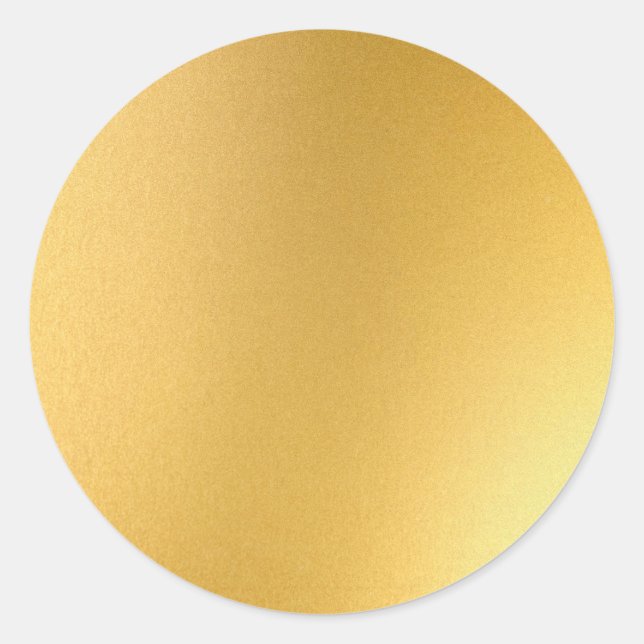 Sticker Rond Glamour Modèle Vierge Élégant Faux Or Chic (Devant)