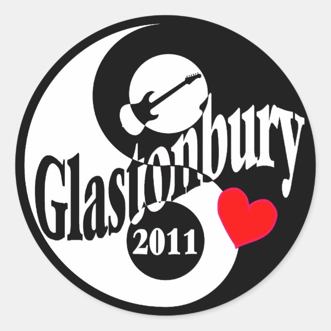 Sticker Rond Glastonbury (Devant)