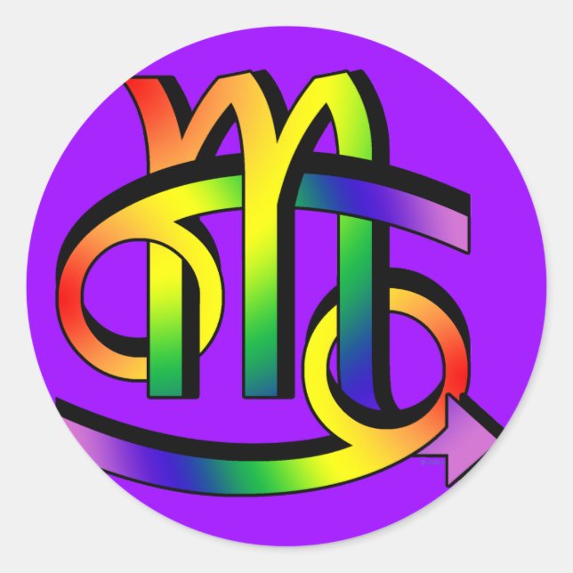 Sticker Rond GLBT Cancer & Scorpio (Devant)