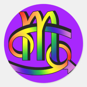 Sticker Rond GLBT Cancer & Scorpio