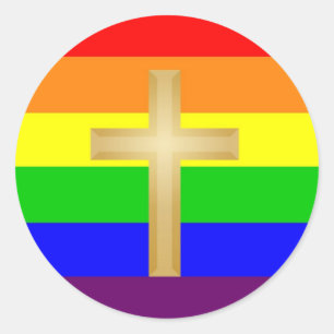 Sticker Rond GLBT Christian Pride