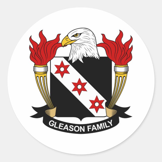 Sticker Rond Gleason Family Crest (Devant)