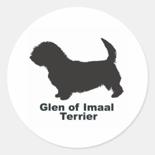 Sticker Rond Glen d'Imaal Terrier