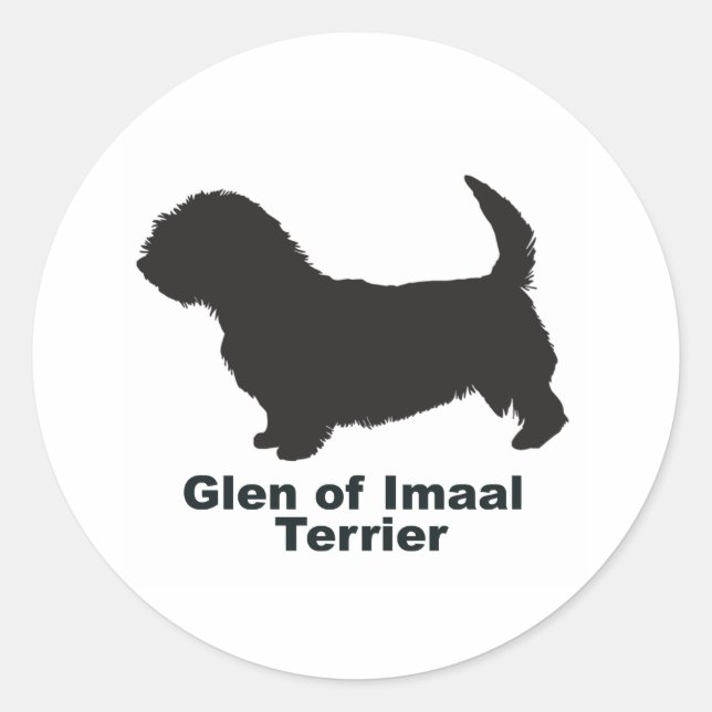 Sticker Rond Glen d'Imaal Terrier (Devant)
