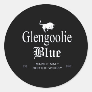 Sticker Rond Glengoolie Blue Scotch Whisky
