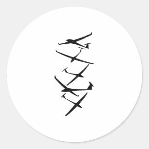 Sticker Rond Glider  Les thermaux des pilotes de planeurs font 