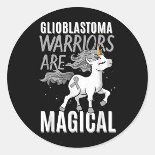 Sticker Rond Glioblastoma Multiforme Guerrier Grade Iv Astrocyt