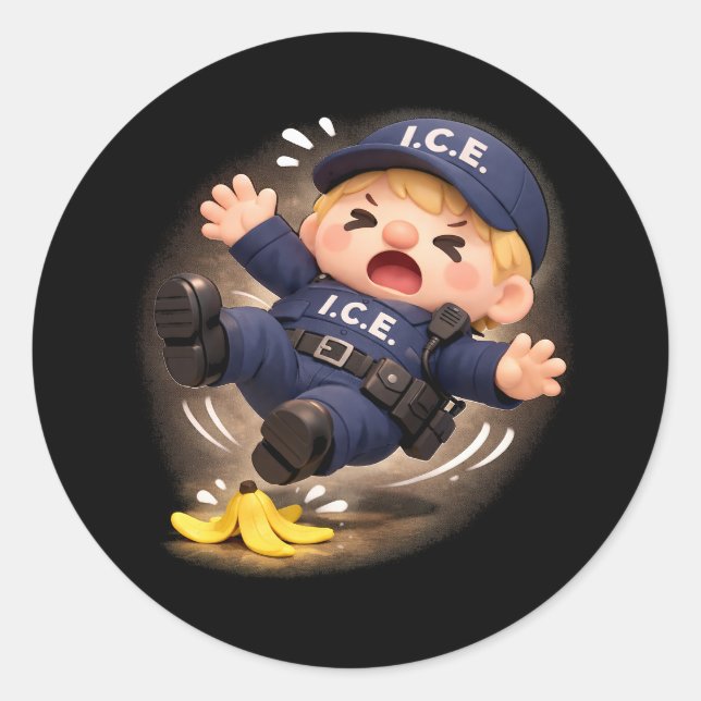 Sticker Rond Glissant Quand Humide (Devant)