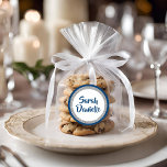 Sticker Rond Glittery Bat mitzvah Navy Blue et Silver Faveur<br><div class="desc">Ce design branché présente une parties scintillant scintillante superposée à un arrière - plan de couleur solide. Utilisez le formulaire modèle pour ajouter vos propres informations. La fonction "Personnaliser" peut être utilisée pour modifier le style,  la couleur et la disposition de la police.</div>