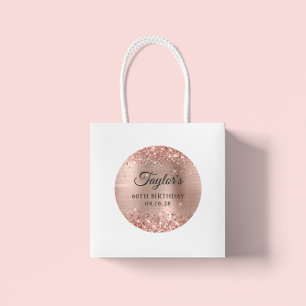 Sticker Rond Glittery Rose Gold Foil 60e anniversaire
