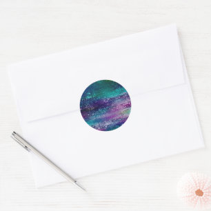 Sticker Rond Glitzy Foil   Holographic Iridescente Enregistrer 