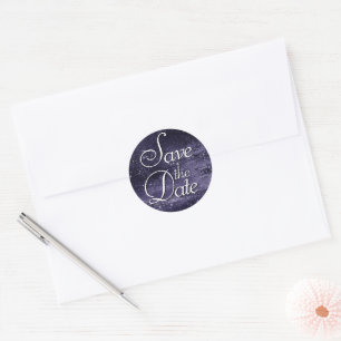 Sticker Rond Glitzy Foil   Indigo Midnight Purple Enregistrer l