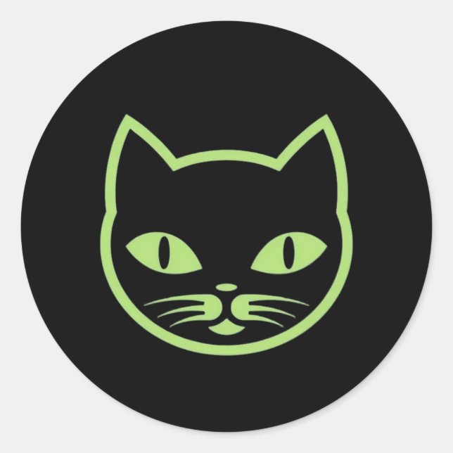 Sticker Rond Glo Purr-fect (Devant)