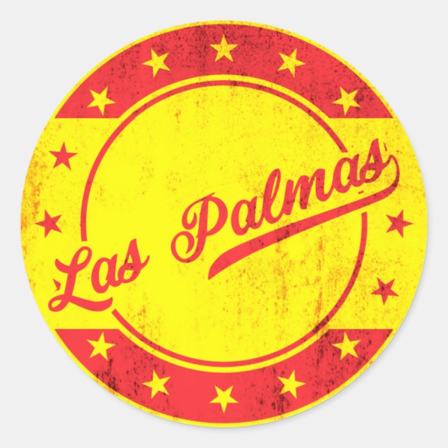 Sticker Rond Global TRaveller - Las Palmas, Espagne (Devant)