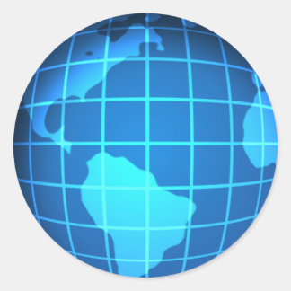 Sticker Rond Globe