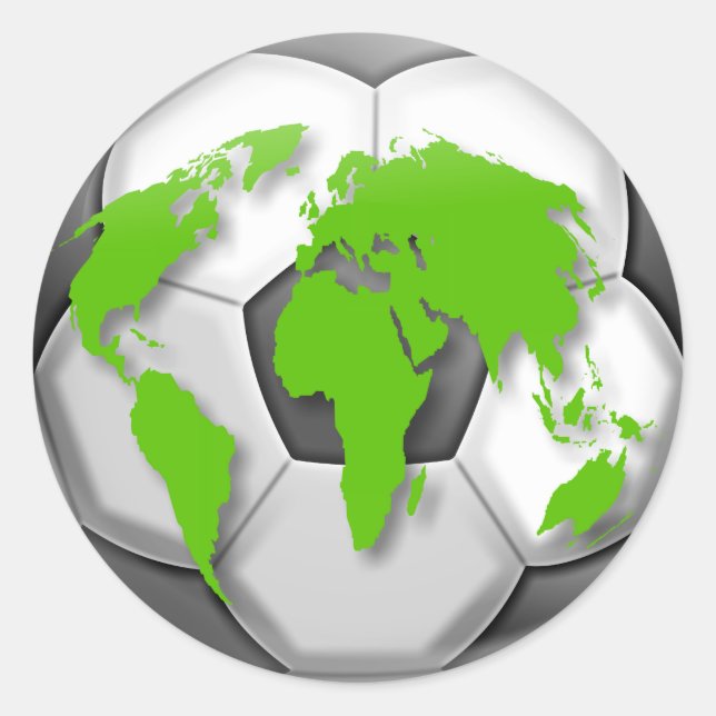 Sticker Rond Globe de football (Devant)