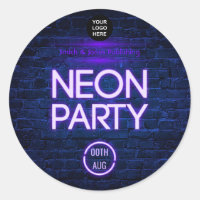 Glow in the Dark Neon Invitation de la fête de l'e
