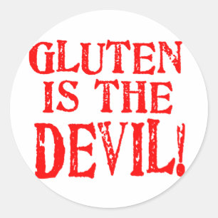 Sticker Rond Gluten Free Design Celiac Pas de moyen