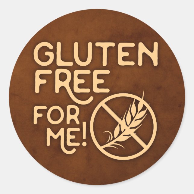 STICKER ROND "GLUTEN FREE" "GRAIN FREE" CELIAC (Devant)