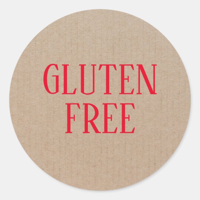 Sticker Rond Gluten Libre Allergie Coffre Culinaire (Devant)