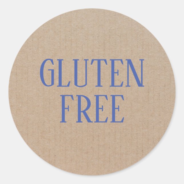 Sticker Rond Gluten Libre Allergie Coffre Culinaire (Devant)
