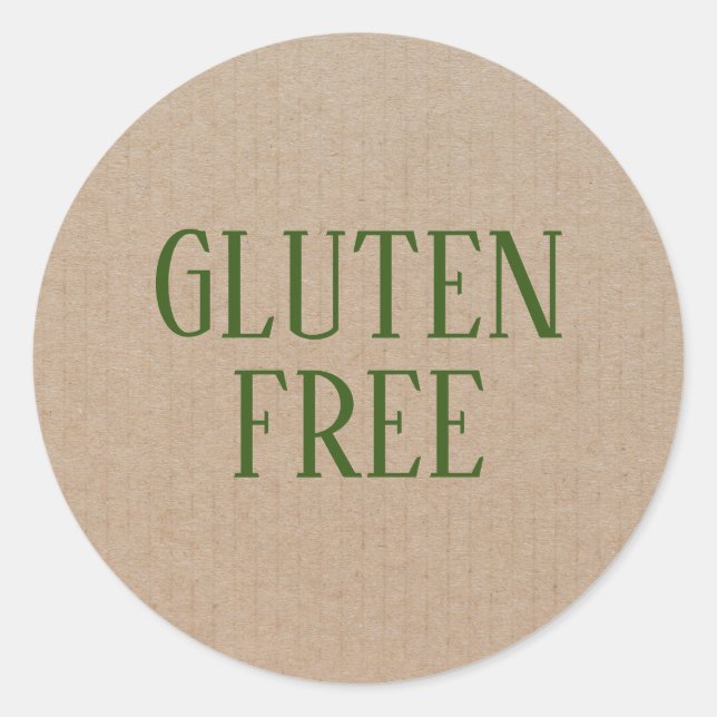 Sticker Rond Gluten Libre Allergie Coffre Culinaire (Devant)